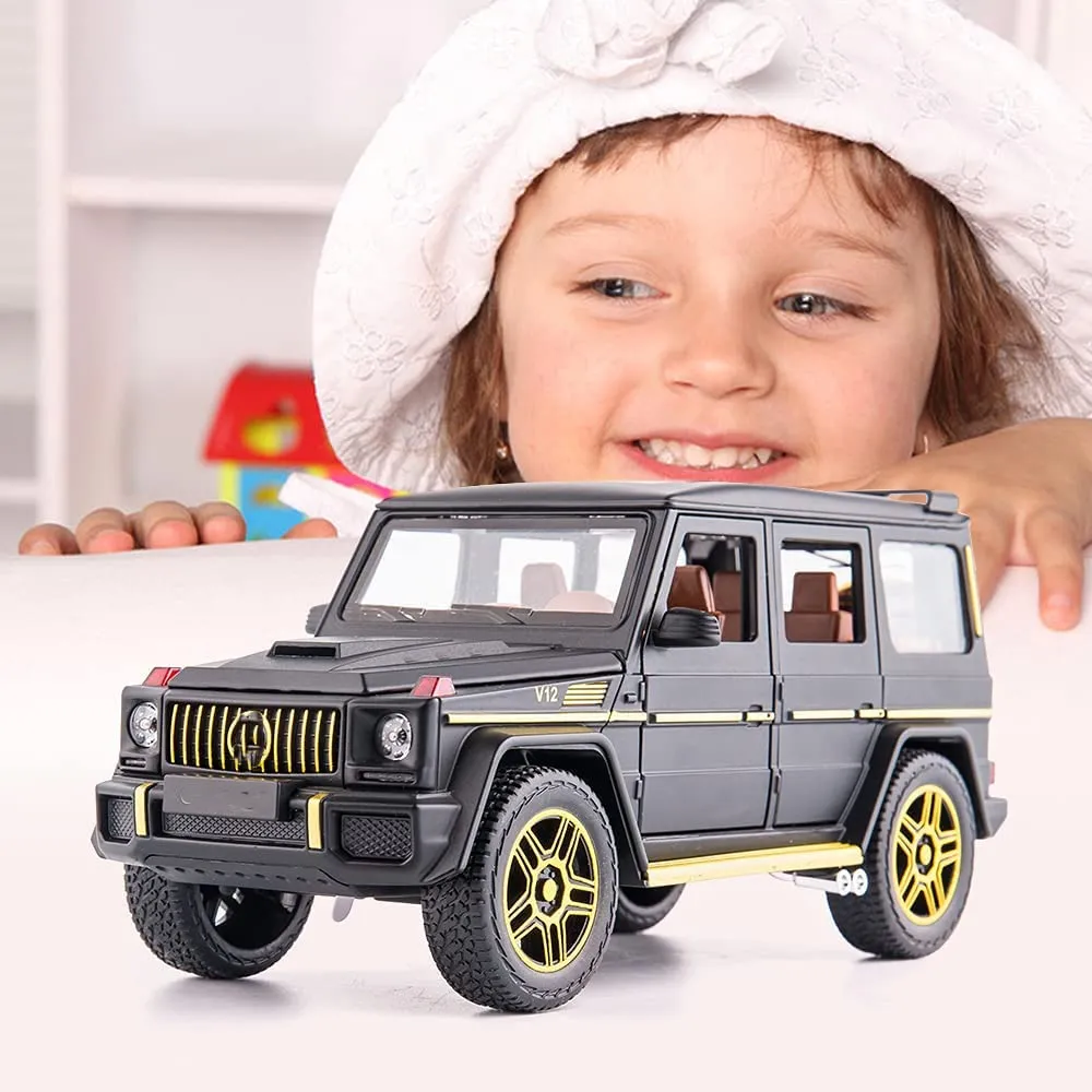 1:24 Diecast Metal Car Model G Wagon Toy Car Light Sound Pull Back Openable Doors