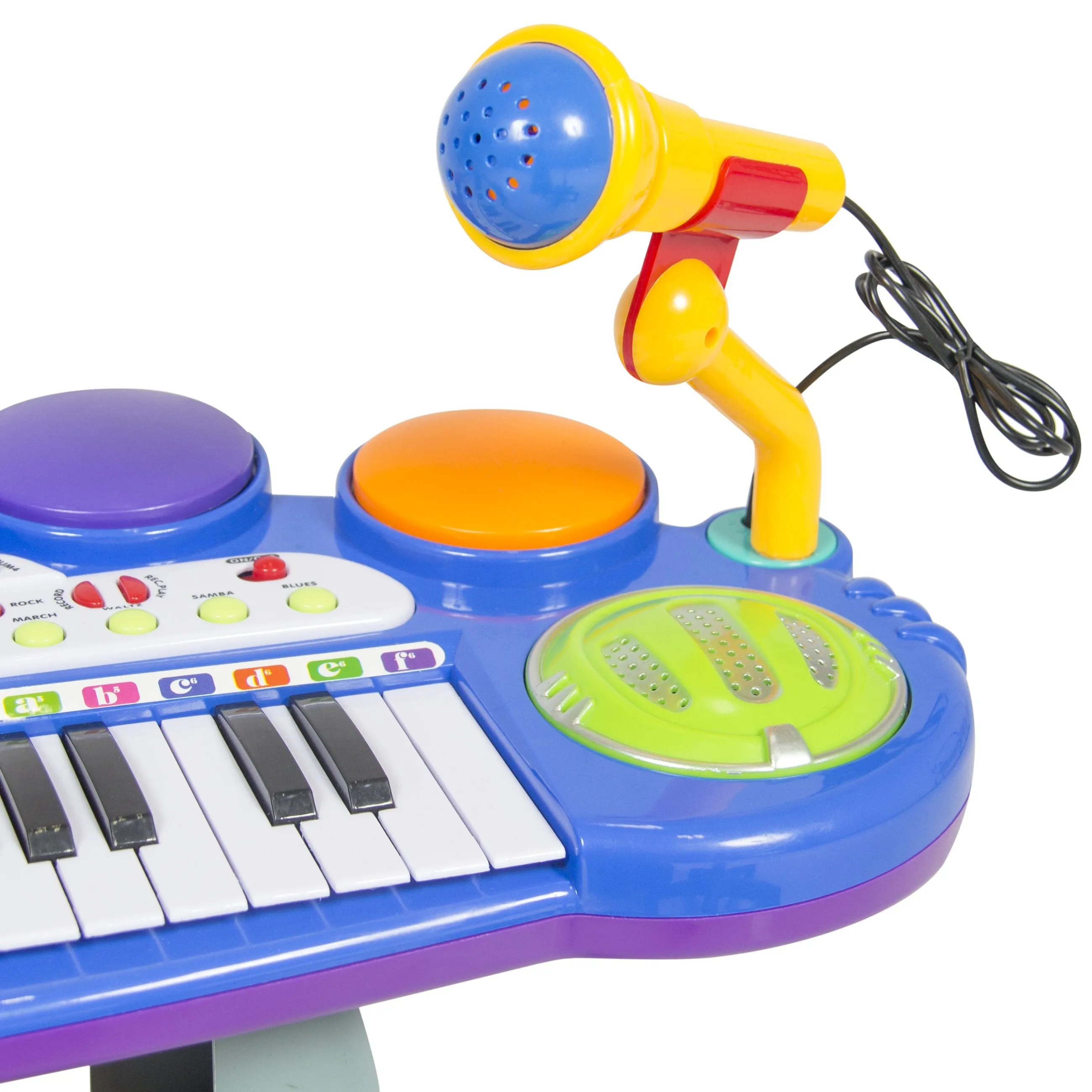 37-Key Kids Electric Keyboard w/ Microphone, Stool