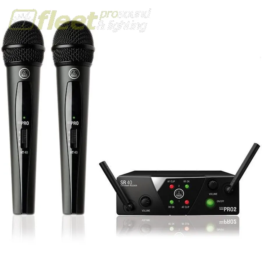 AKG WMS40 MINI2 Dual Wireless Handheld Microphone System