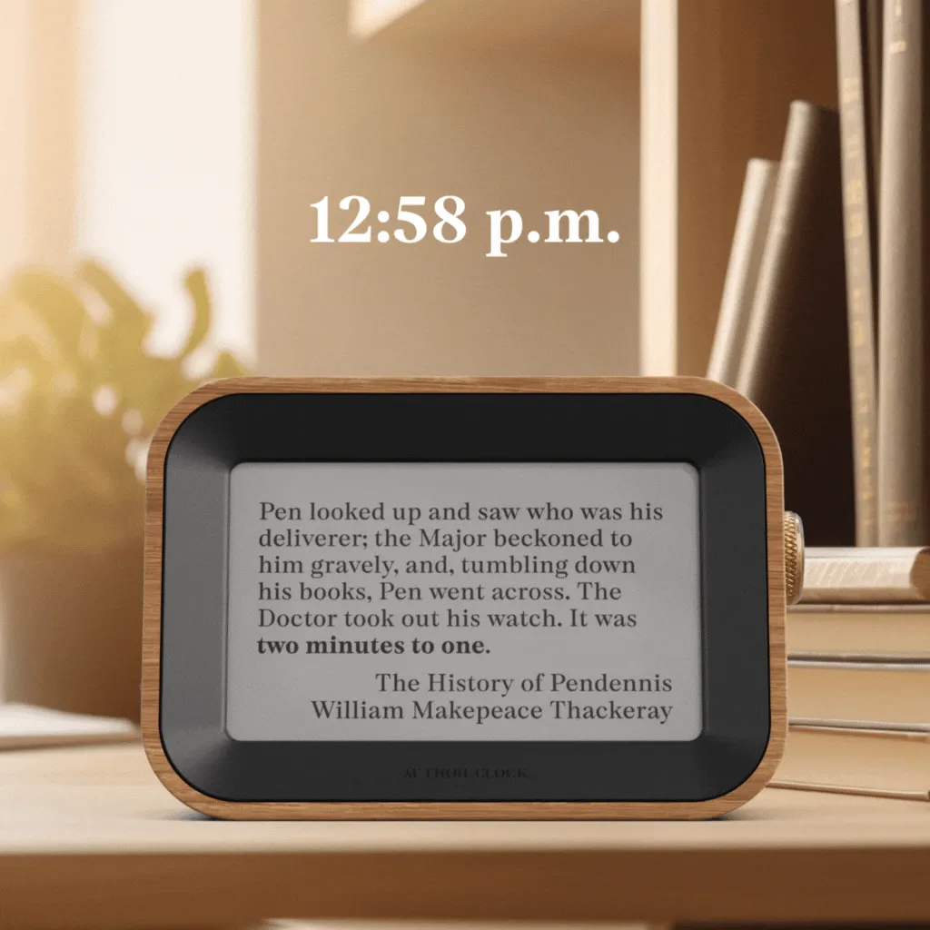 Premium Oversized Author Clock - Elegant Design for Writers and Creatives