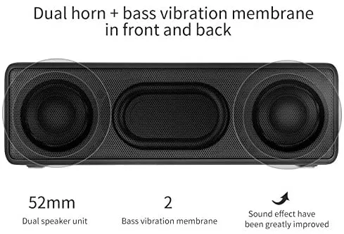 Betron D51 Bluetooth Wireless Speaker Stereo Sound Enhanced Bass 5W Dual High Performance Drivers