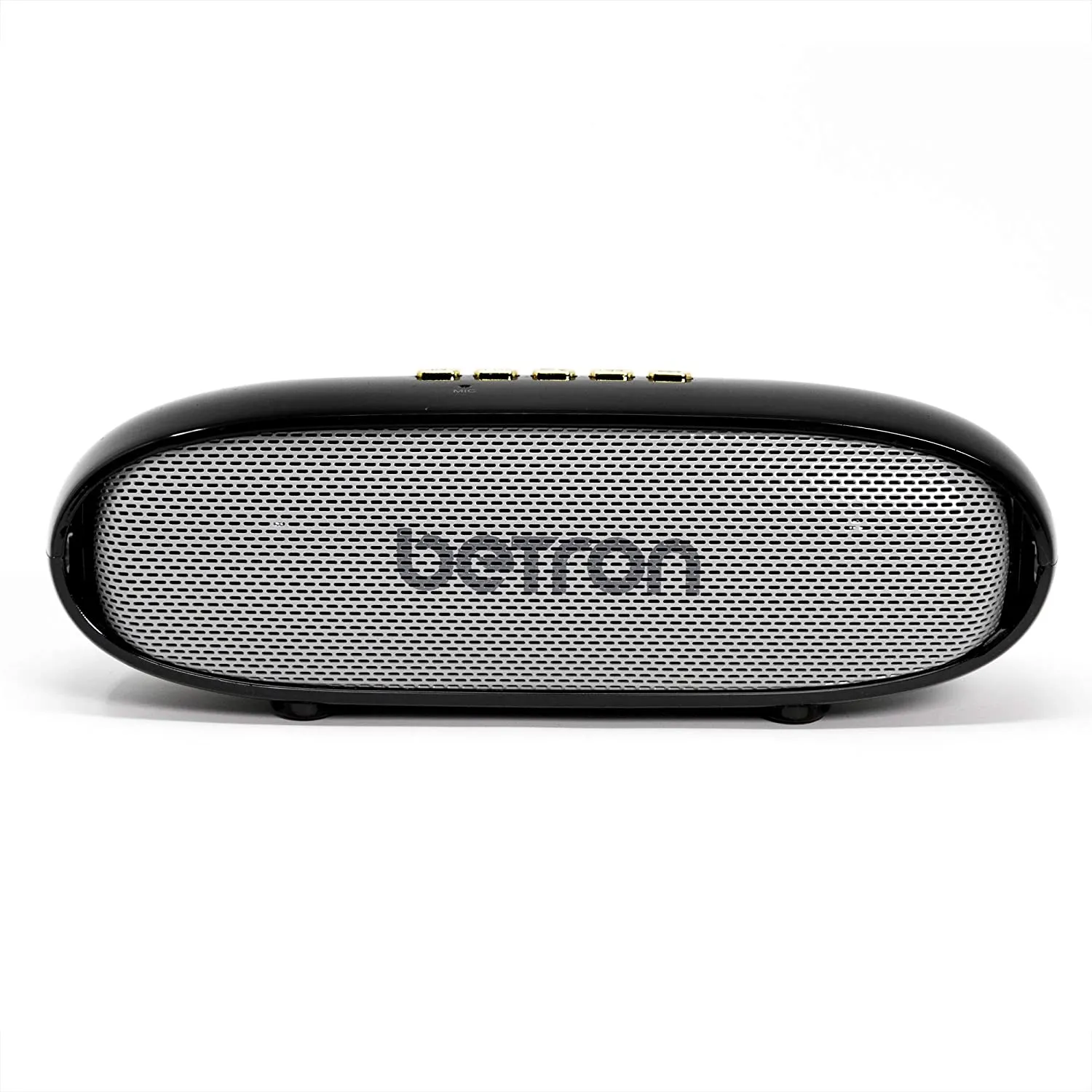 Betron KRT50 Bluetooth Wireless Speaker, Stereo Sound, Rich Bass, Micro SD Slot, Compatible with iPhone, Samsung, Tablets, Laptops, Black and Silver