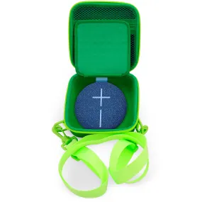 CASEMATIX Travel Case Compatible with Ultimate Ears MINIROLL Bluetooth Speaker & Charging Cable, Includes Carry Case Only (Green)