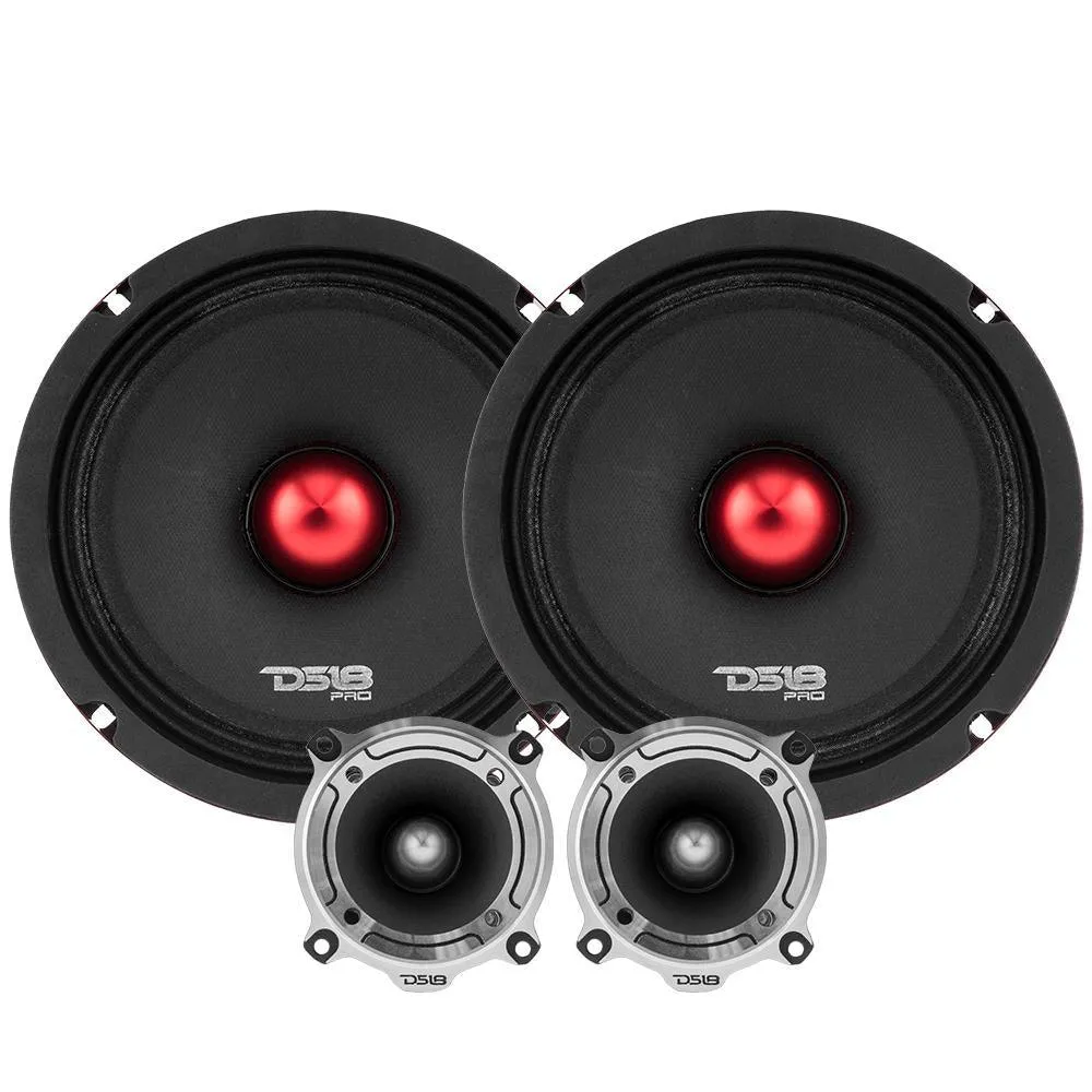 DS18 PRO-X8.4BMPK PACKAGE DEAL (2) 550W 8" Midrange Speakers   (2) 2.75" Bullet Tweeters