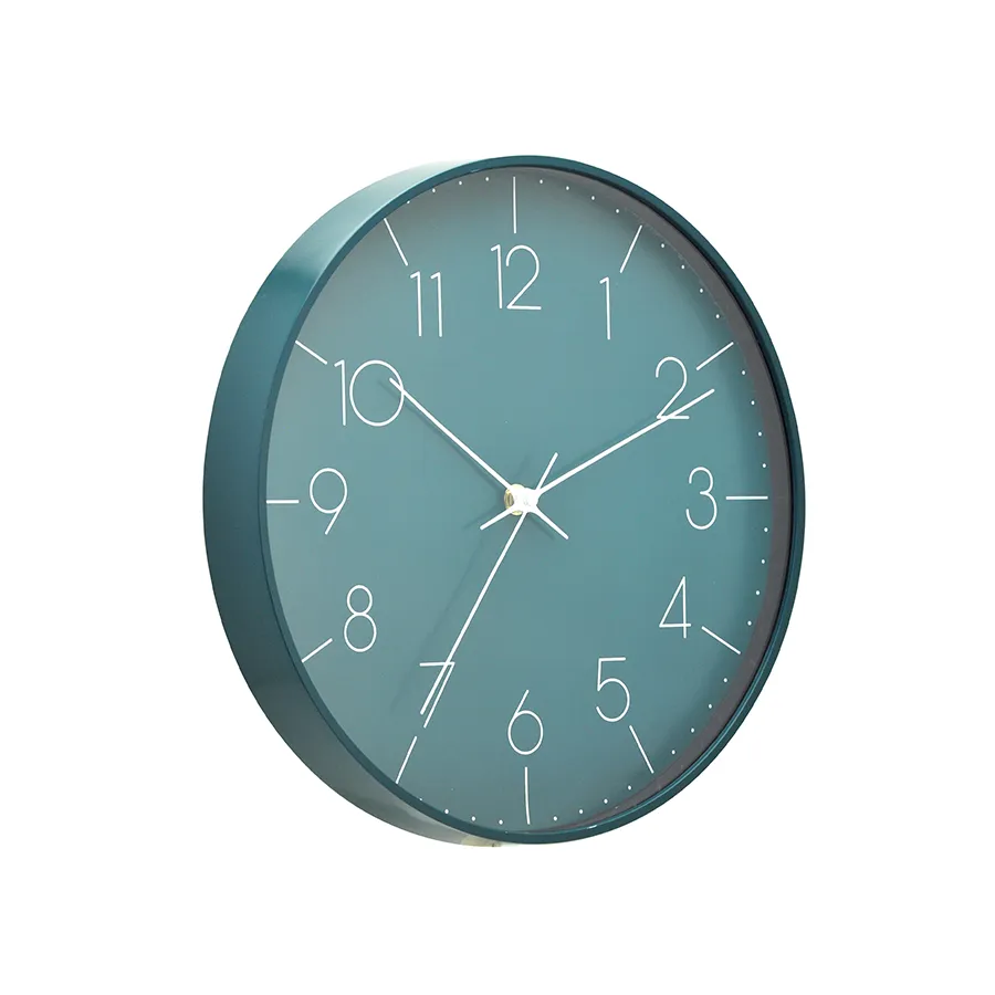 Elias Blue Green Plastic Clock 31cm