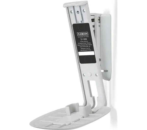 Flexson FLXS1WM2011 Sonos One Wall Mount Tilt Speaker Bracket Twin Pack - White