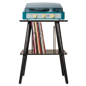 Gadhouse Brad MKII Record Player - Green   Entertainment Stand Bundle - Black