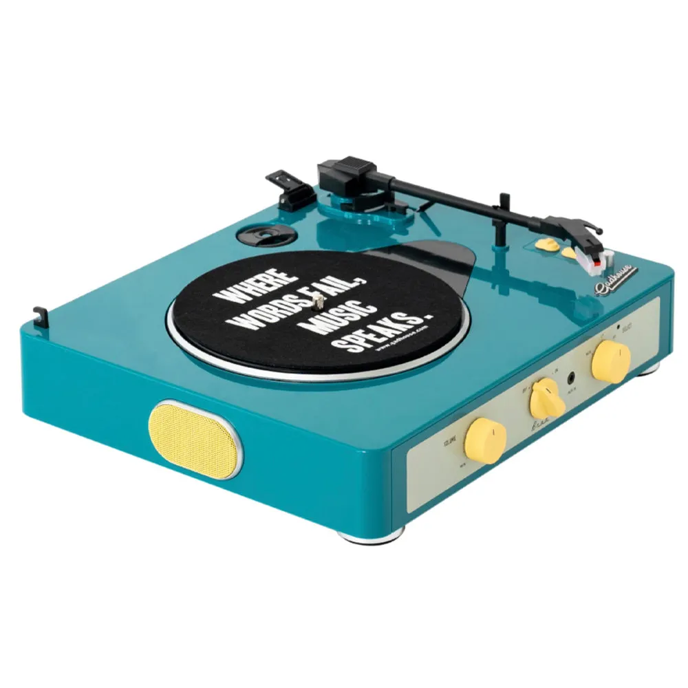 Gadhouse Brad MKII Record Player - Green   Entertainment Stand Bundle - Black