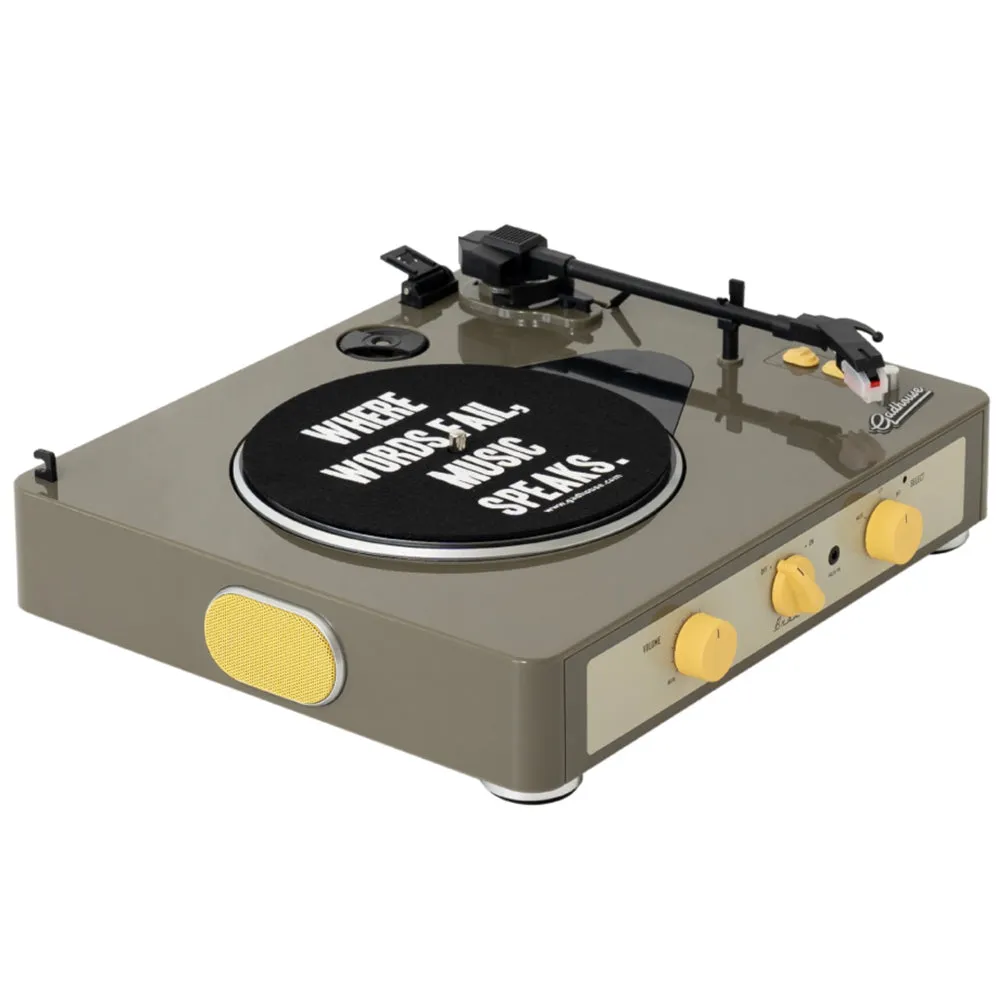 Gadhouse Brad MKII Record Player - Grey   Bundled Majority D40 Bluetooth Speakers