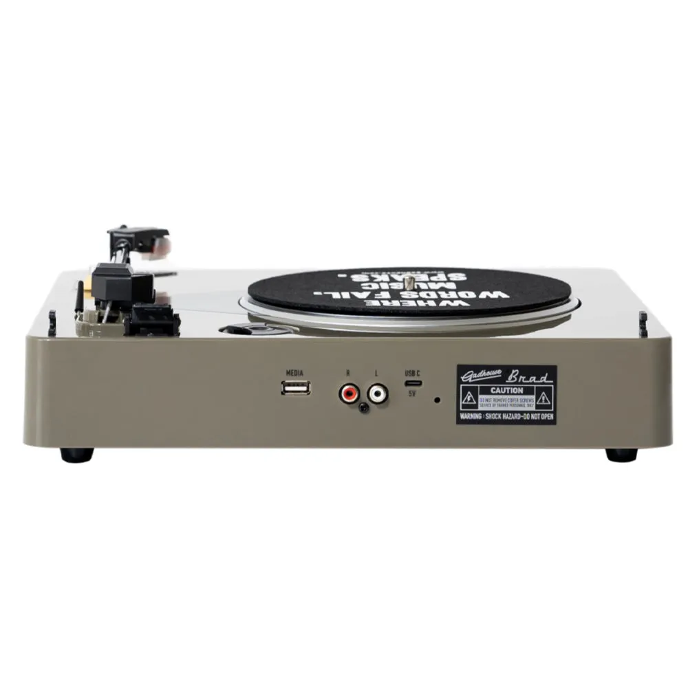 Gadhouse Brad MKII Record Player - Grey   Bundled Majority D40 Bluetooth Speakers