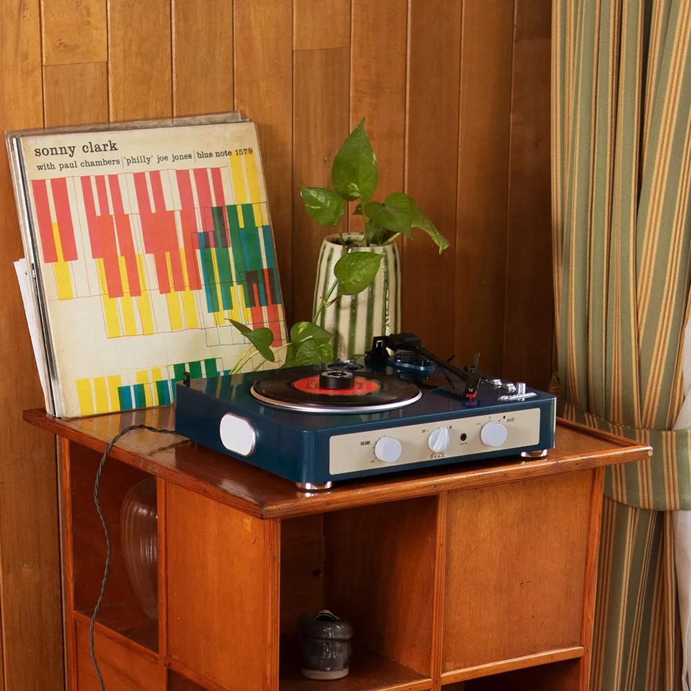 Gadhouse Brad MKII Record Player - Navy   Entertainment Stand Bundle - Black