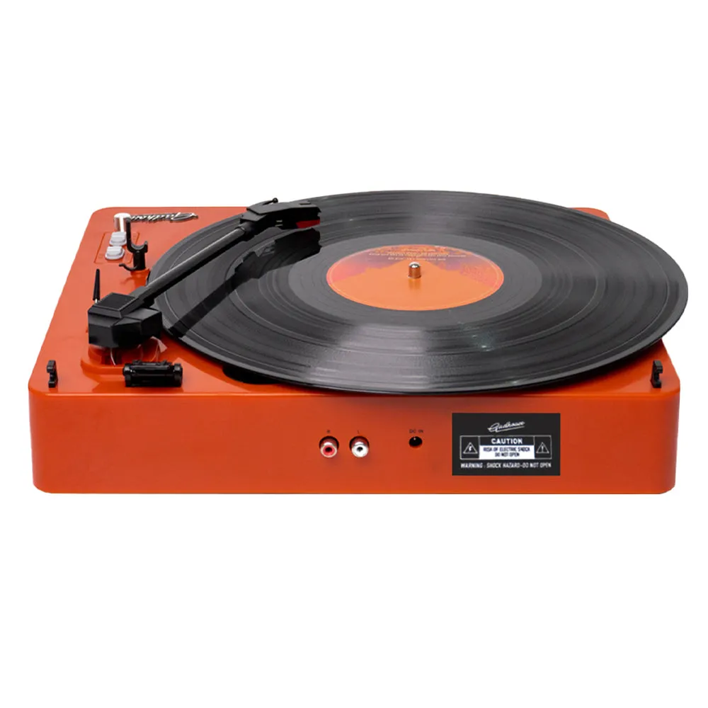 Gadhouse Brad MKII Record Player - Tangerine   Bundled Crosley Record Storage Display Stand