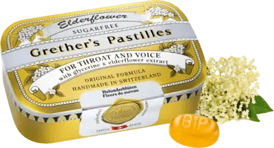 GRETHERS Elderflower sugar-free pastilles