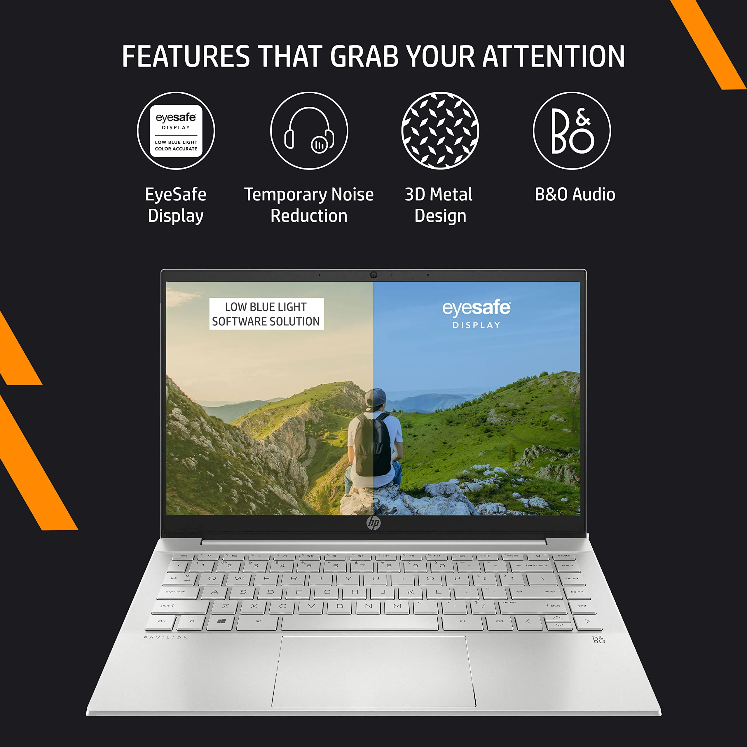 HP Pavilion 14, AMD Ryzen 5-5625U 8GB RAM/512GB SSD 14inches/35.6 cm FHD, IPS Micro-Edge Display/Radeon Graphics/Alexa/B&O Audio/Fast Charge/Win11 Home/MS Office 2021, 14-Ec1003au Windows 11 Home