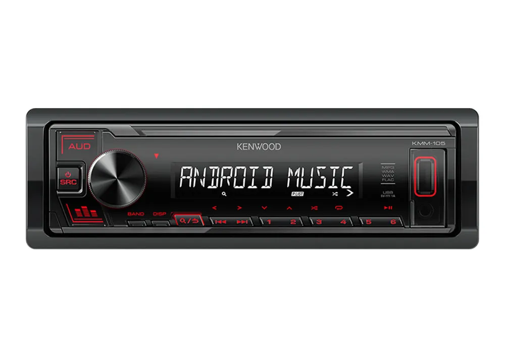 Kenwood KMM-105 USB/AUX Single Din Media Player