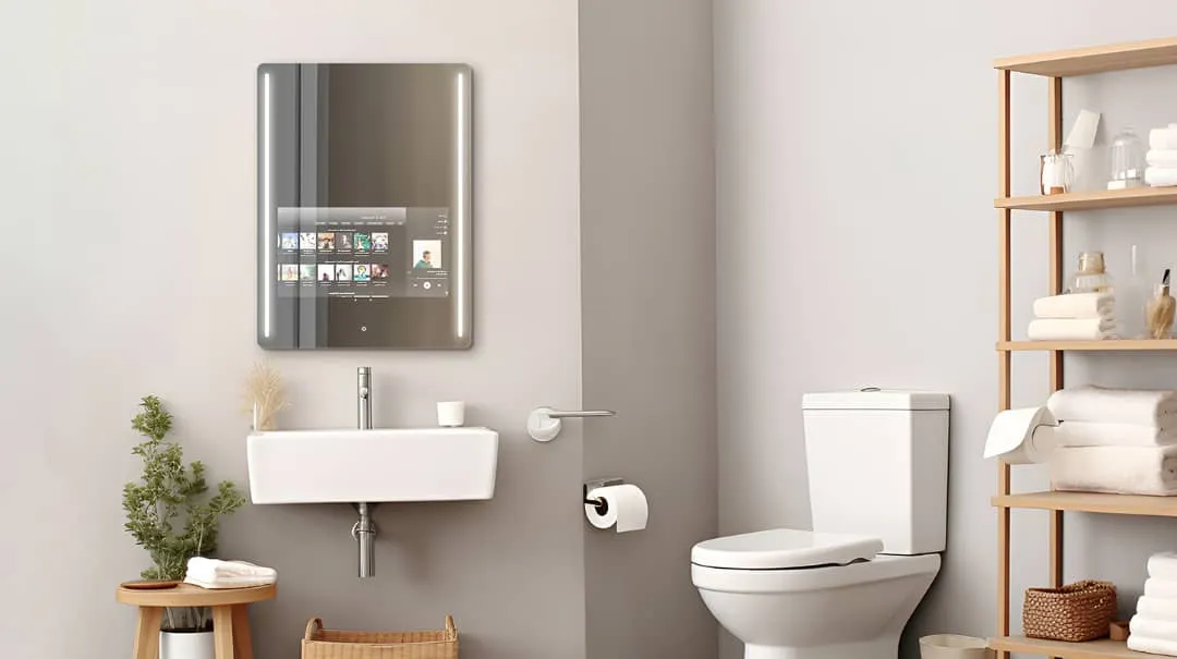 LINE| Smart LED Bathroom Mirror Built-in TV screen Android Wi-Fi Bluetooth Intelligent bathroom mirror