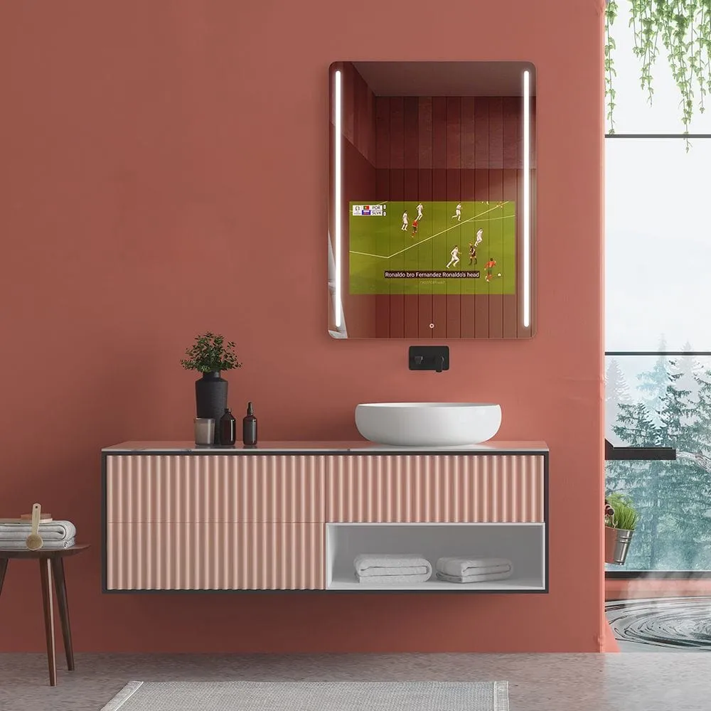 LINE| Smart LED Bathroom Mirror Built-in TV screen Android Wi-Fi Bluetooth Intelligent bathroom mirror