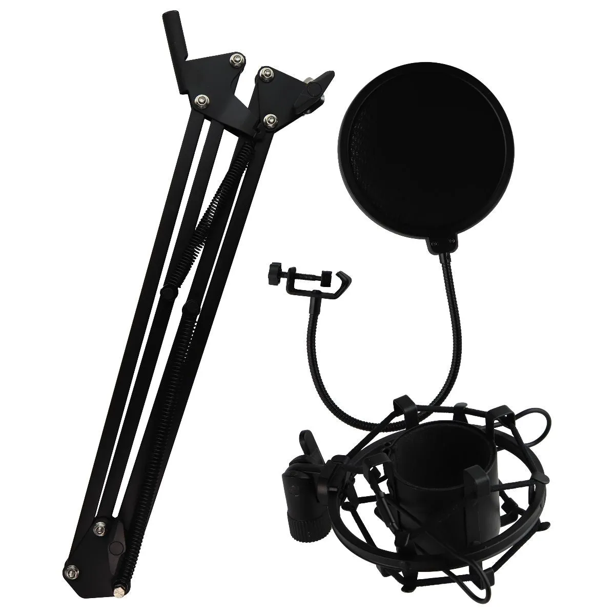 Professional Plug & Play PC Computer Podcast Condenser Microphone - Black