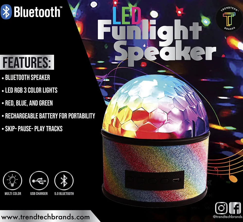 Rainbow Glitter Fun Light Stereo Speaker