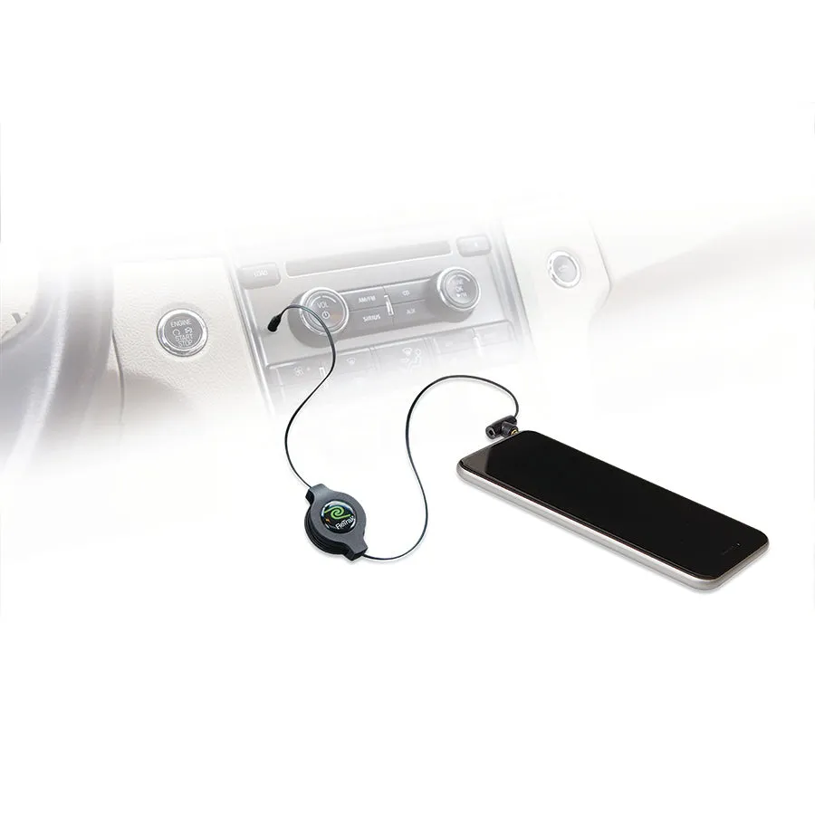 Retractable Auxiliary Cord   Microphone