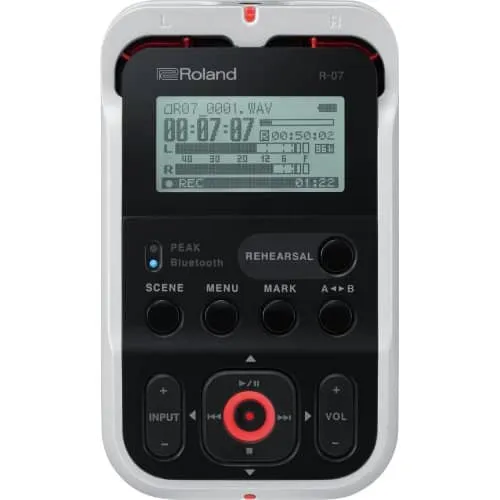 Roland R-07 Portable Audio Recorder (White)