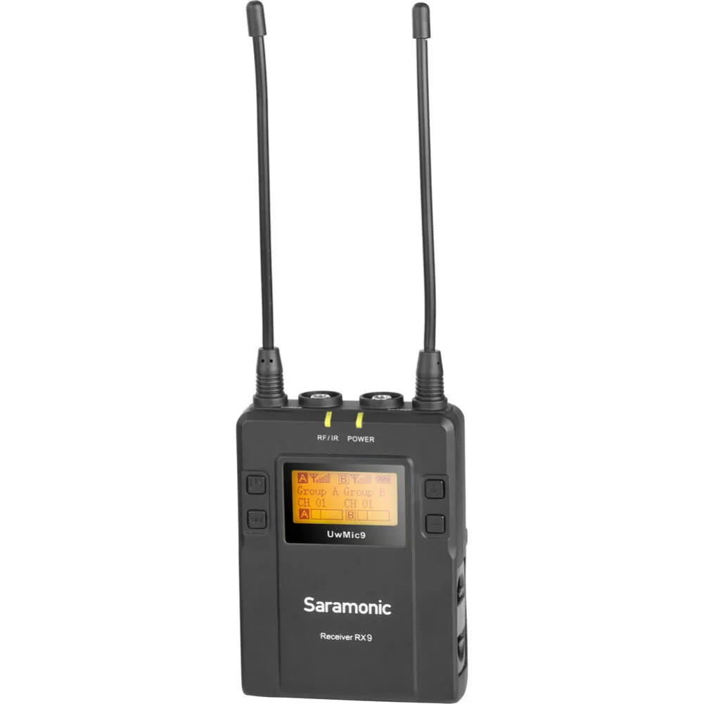 Saramonic UwMic9-RX9 Dual-Channel Camera-Mount Wireless Receiver (514 to 596 MHz)