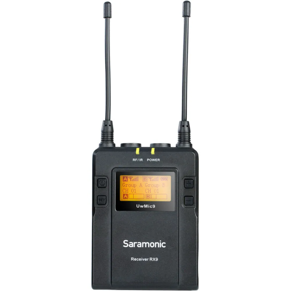 Saramonic UwMic9-RX9 Dual-Channel Camera-Mount Wireless Receiver (514 to 596 MHz)