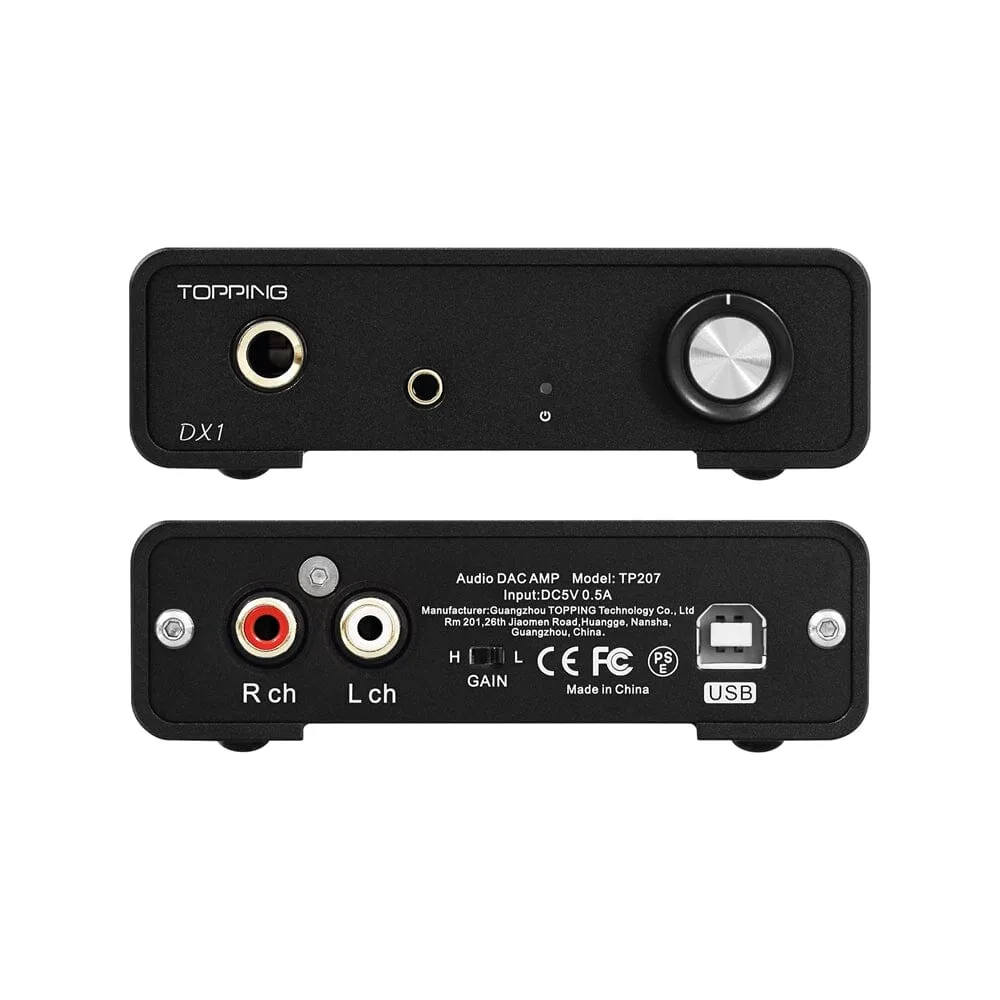 TOPPING DX1 Headphone Amp AK4493S Hi-Res DAC Support DSD256 PCM384 Decoder Amplifier