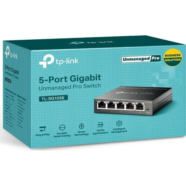 TP Link 1000Mbps 5 Port Network Switch - Grey | TL-SG105E