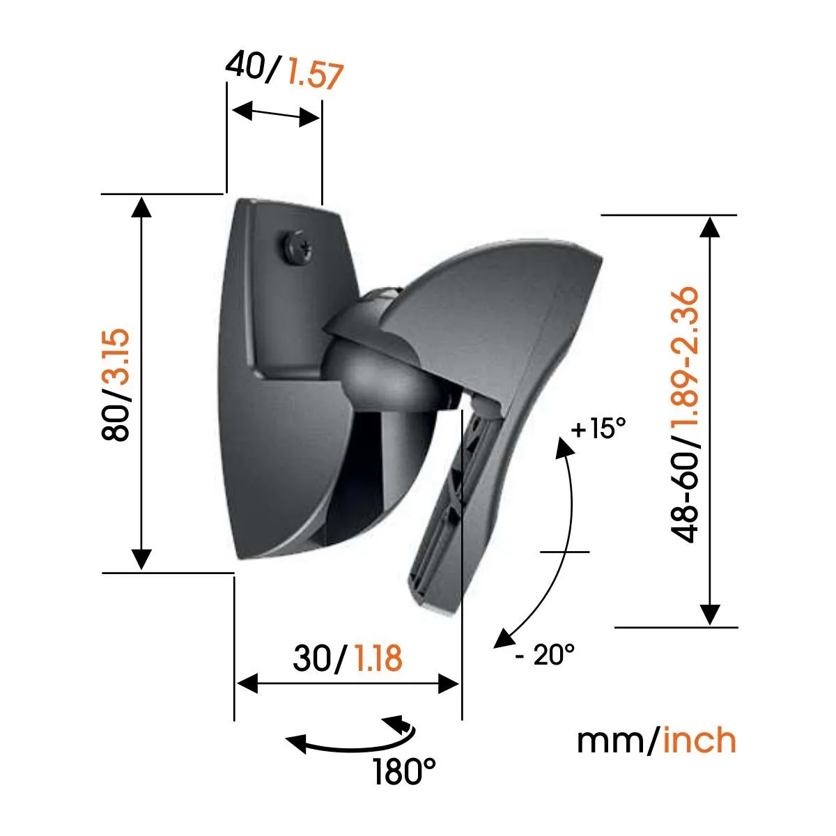 Vogels VLB500 Speaker Bracket - pair