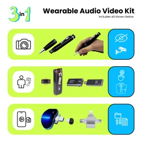 Wearable Spy Kit: Video & Audio for Discreet Surveillance