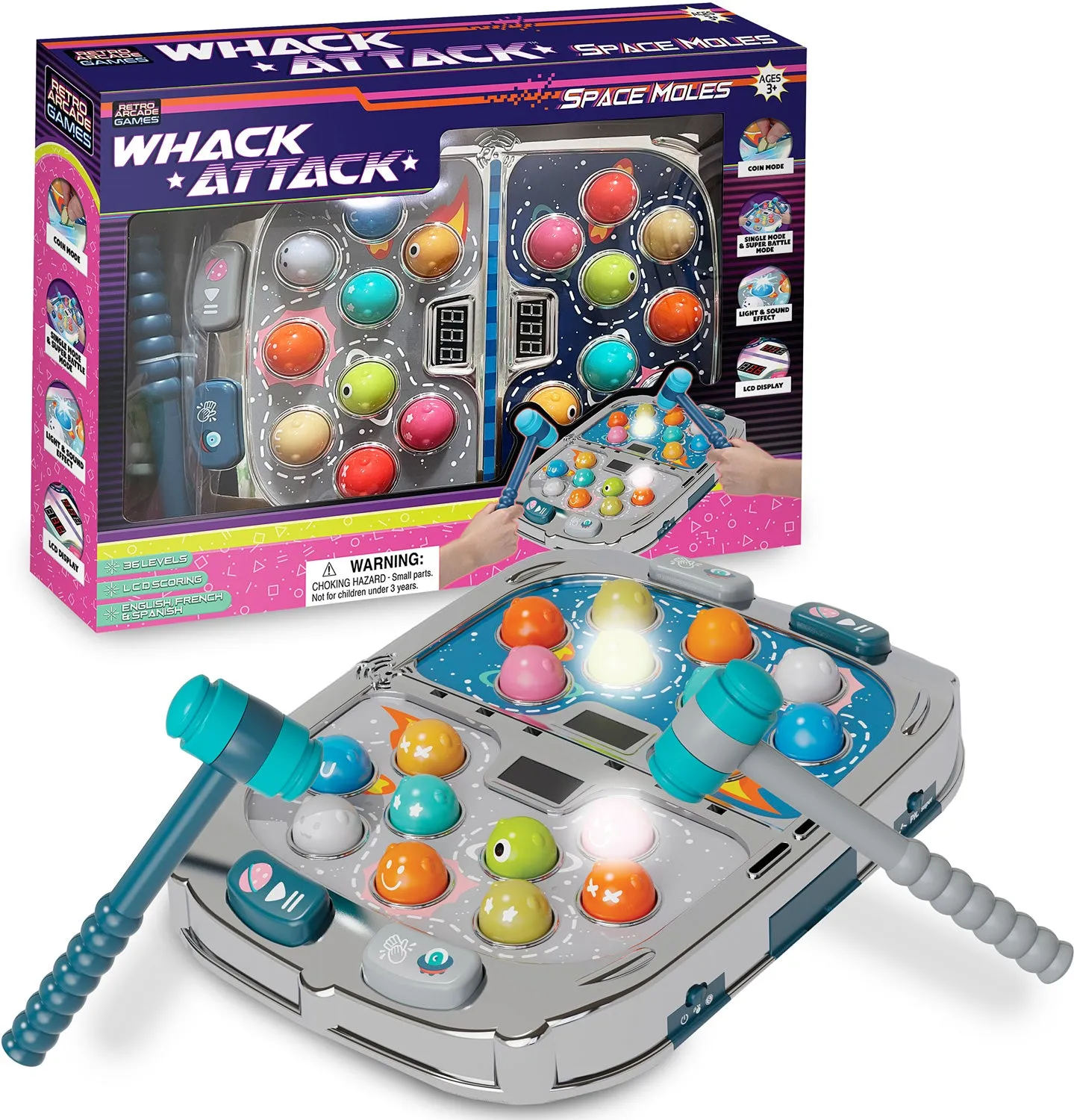 Whack Attack Space Moles Game