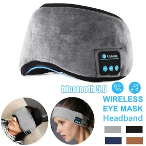 Wireless bluetooth 5.0 Earphones Sleeping Eye Mask Music player / Sports headband Travel Headset Speakers Built-in Speakers Mic