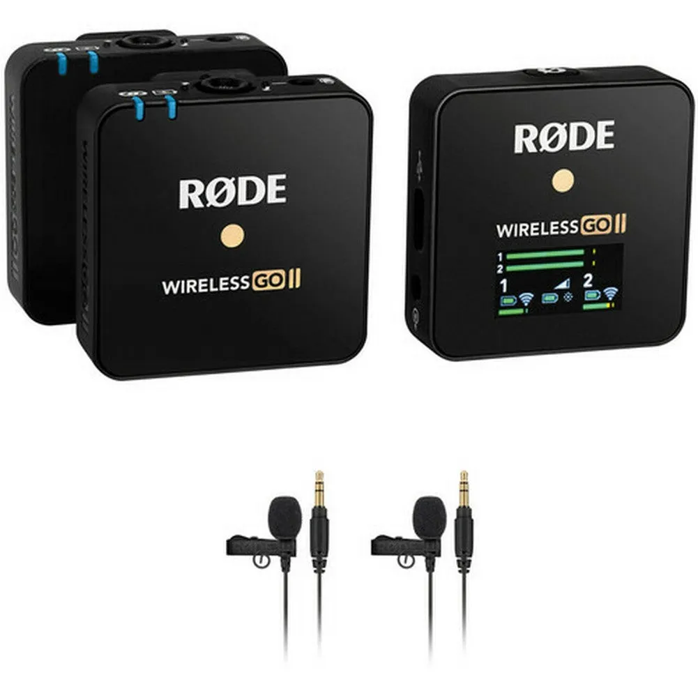 ZGCine ZG-R30 Charging Case with Rode Wireless GO II 2-Person   Omni Lavalier Microphone System/Recorder Kit - Bundle